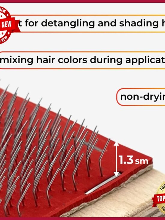 Professional Hair Extension Drawing Mat with Wooden Base, 30x13cm